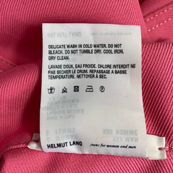 HELMUT LANG Size S Pink Cotton Blend Trucker Jacket - Picture 5 of 5